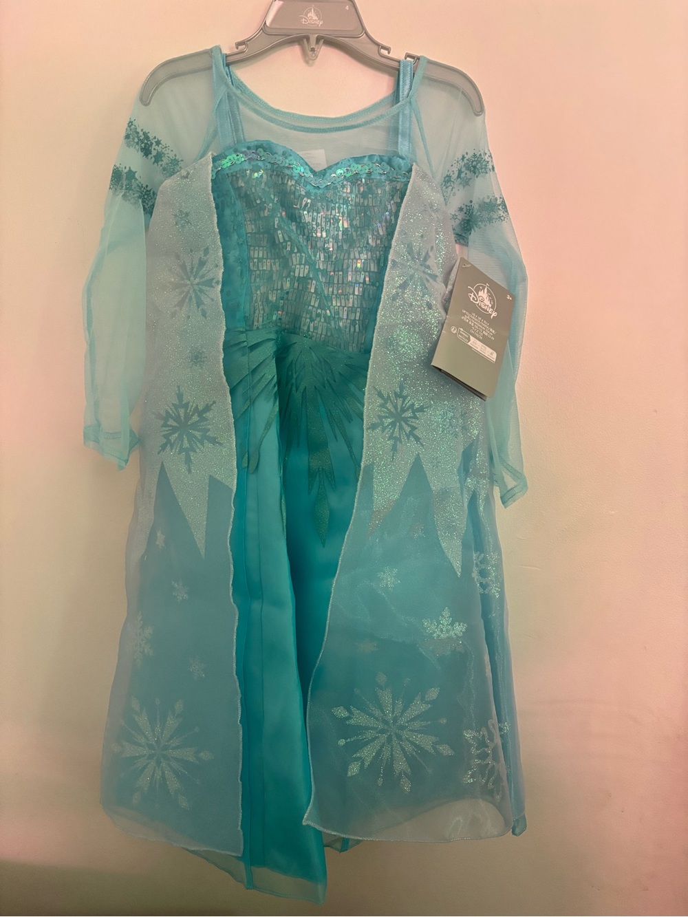 NWT Disney ELSA Blue white Sequin Snowflake Princess Dress sz 4
